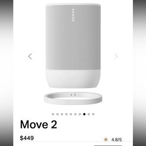 BRAND NEW in box Sonos 2 move portable wifi and Bluetooth speaker.